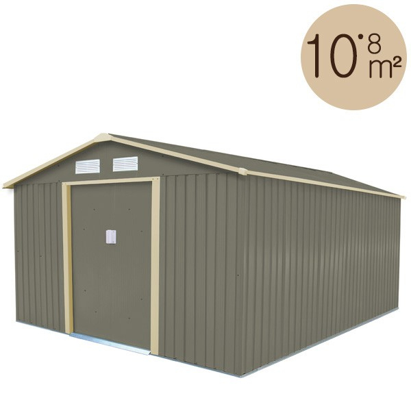 Abri De Jardin Métal 10,85 M2. + Kit D'Ancrage Inclus, Top à Abri Jardin Metal 3M2