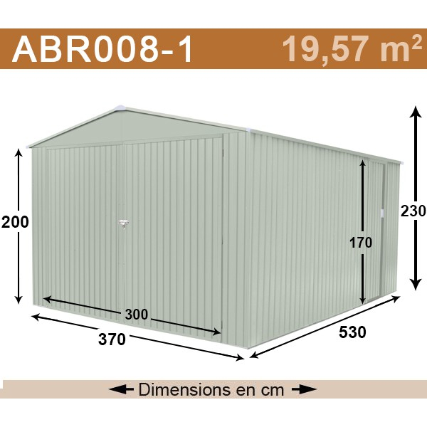 Abri De Jardin Métal 19,57 M2 + Kit D'Ancrage Inclus concernant Abris De Jardin 20M2 Abri De Jardin Métal 19,57 M2 + Kit D'Ancrage Inclus concernant Abris De Jardin 20M2
