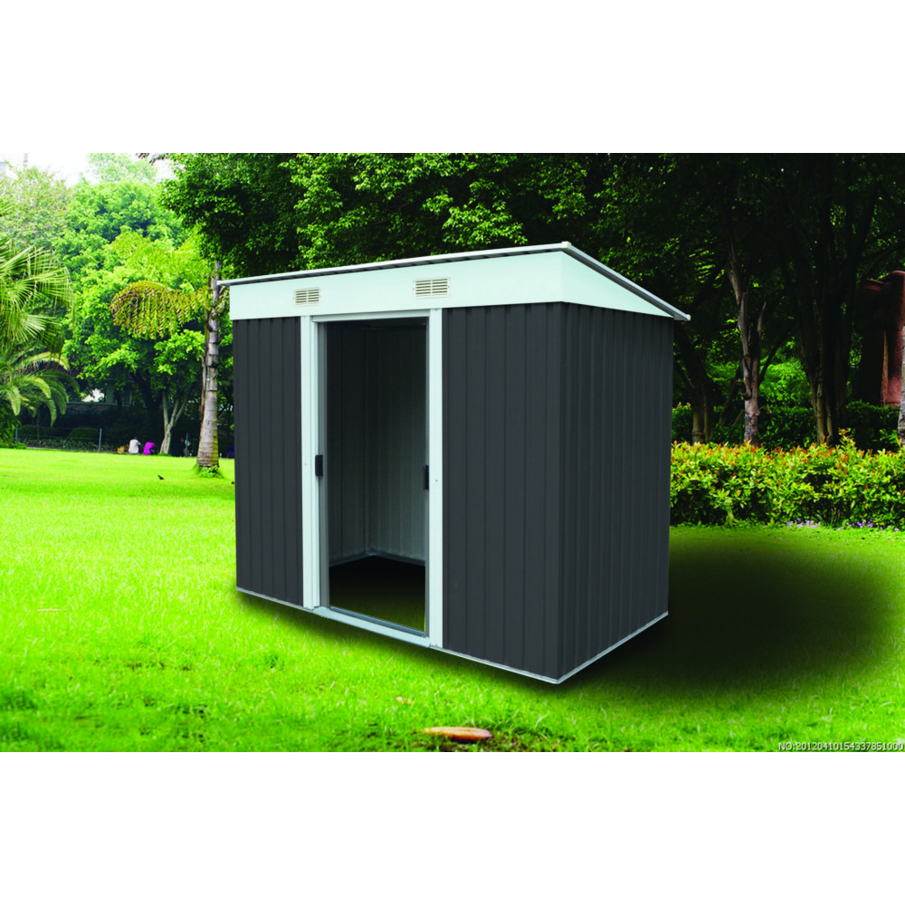 Abri De Jardin Metal Toit Plat L.121 X P.194 X H.181 Cm serapportantà Abris De Jardin Toit Plat