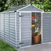 Abri De Jardin Polycarbonate &quot;Skylight&quot; - 4.25 M² - Gris encequiconcerne Abri De Jardin 18M2