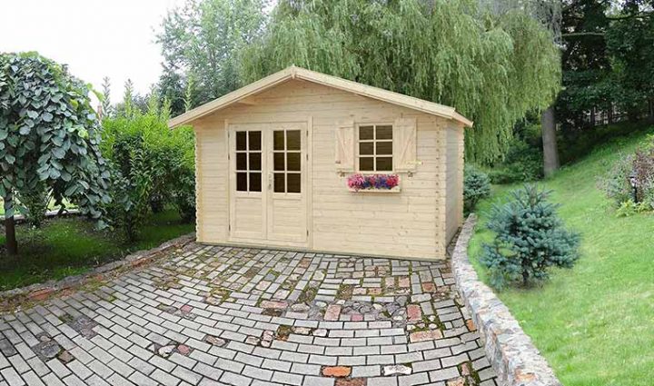 Abri De Jardin Prunes 10 En Bois Avec Couverture Et Plancher tout Couverture Abri De Jardin