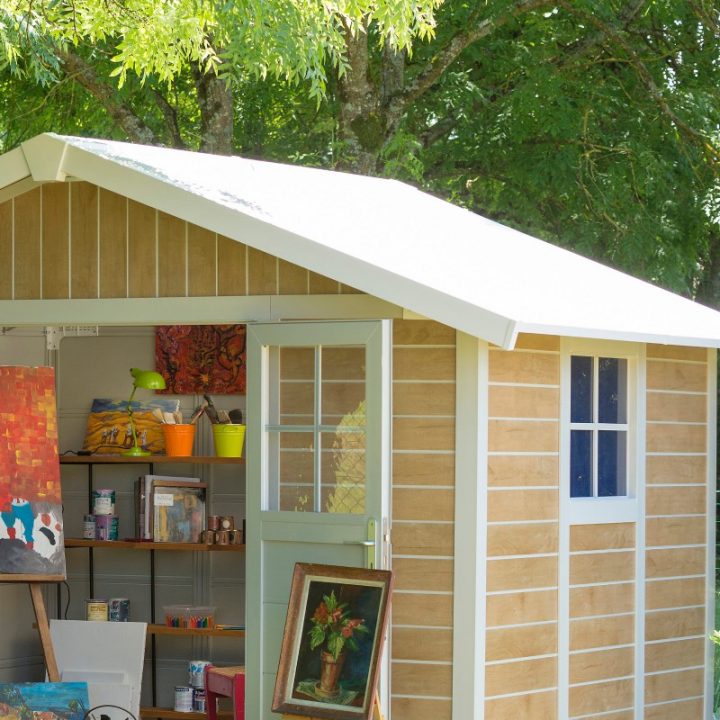 Abri De Jardin Pvc 7,5M² Deco Sherwood Grosfillex + Kit intérieur Abris De Jardin Grosfillex