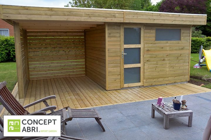 Abri De Jardin Toit Plat Au Design Contemporain | Concept Abri intérieur Abri De Jardin Contemporain