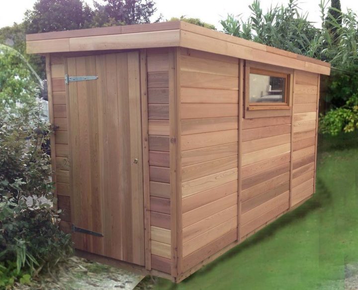 Abri De Jardin Toit Plat Avec Débord De -5M2 À 20M² Cancale serapportantà Abri De Jardin Toit Plat 5M2