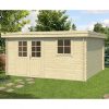 Abri De Jardin Toit Plat Blagnac 34Mm - 14,68M² Intérieur encequiconcerne Abris De Jardin Toit Plat