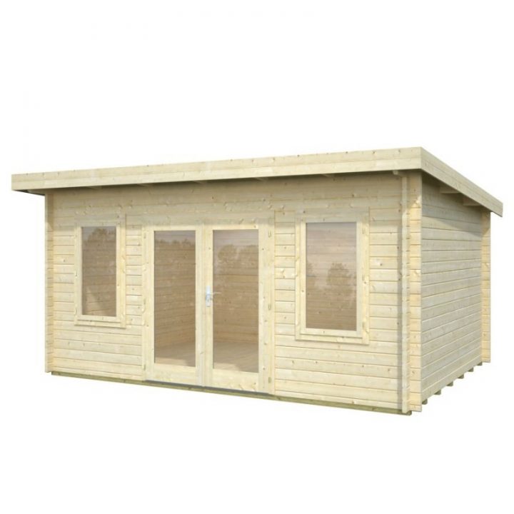 Abri De Jardin Toit Plat Charente 1 En 44 Mm – 14.2M2 pour Abri De Jardin Toit Plat