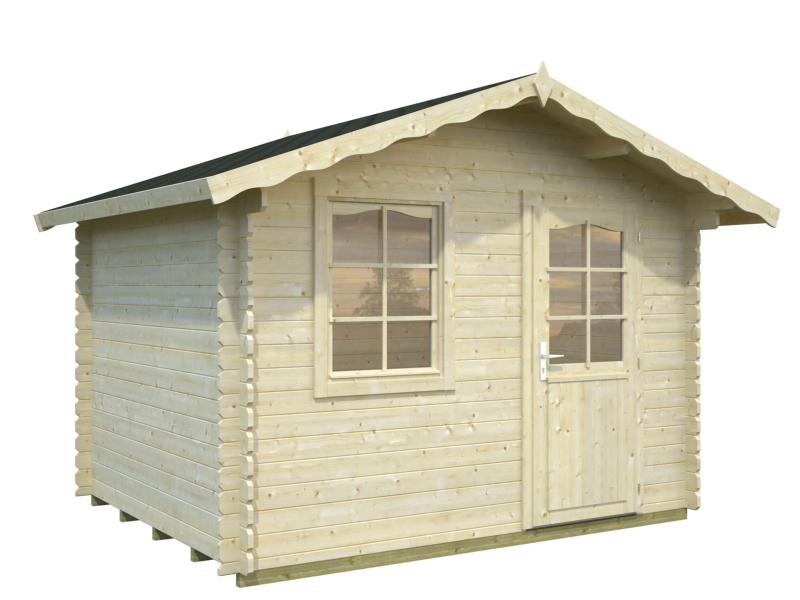 Abri Emma 4,6 M² - 28 Mm- Abri De Jardin Bois Palmako intérieur Abri De Jardin Avec Plancher