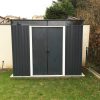Abri En Métal Anthracite Avec Skylight 4,33M² Duramax concernant Abri De Jardin Métallique