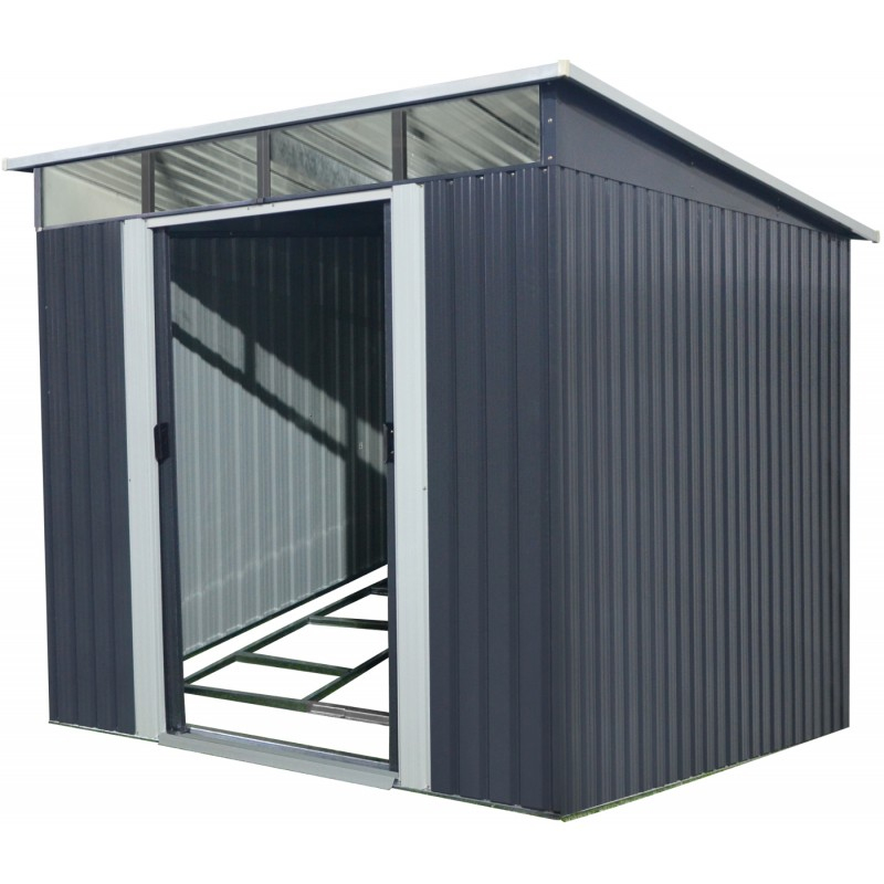 Abri En Métal Anthracite Skylight 5,64M² + Kit D'Ancrage X serapportantà Abri De Jardin Métallique