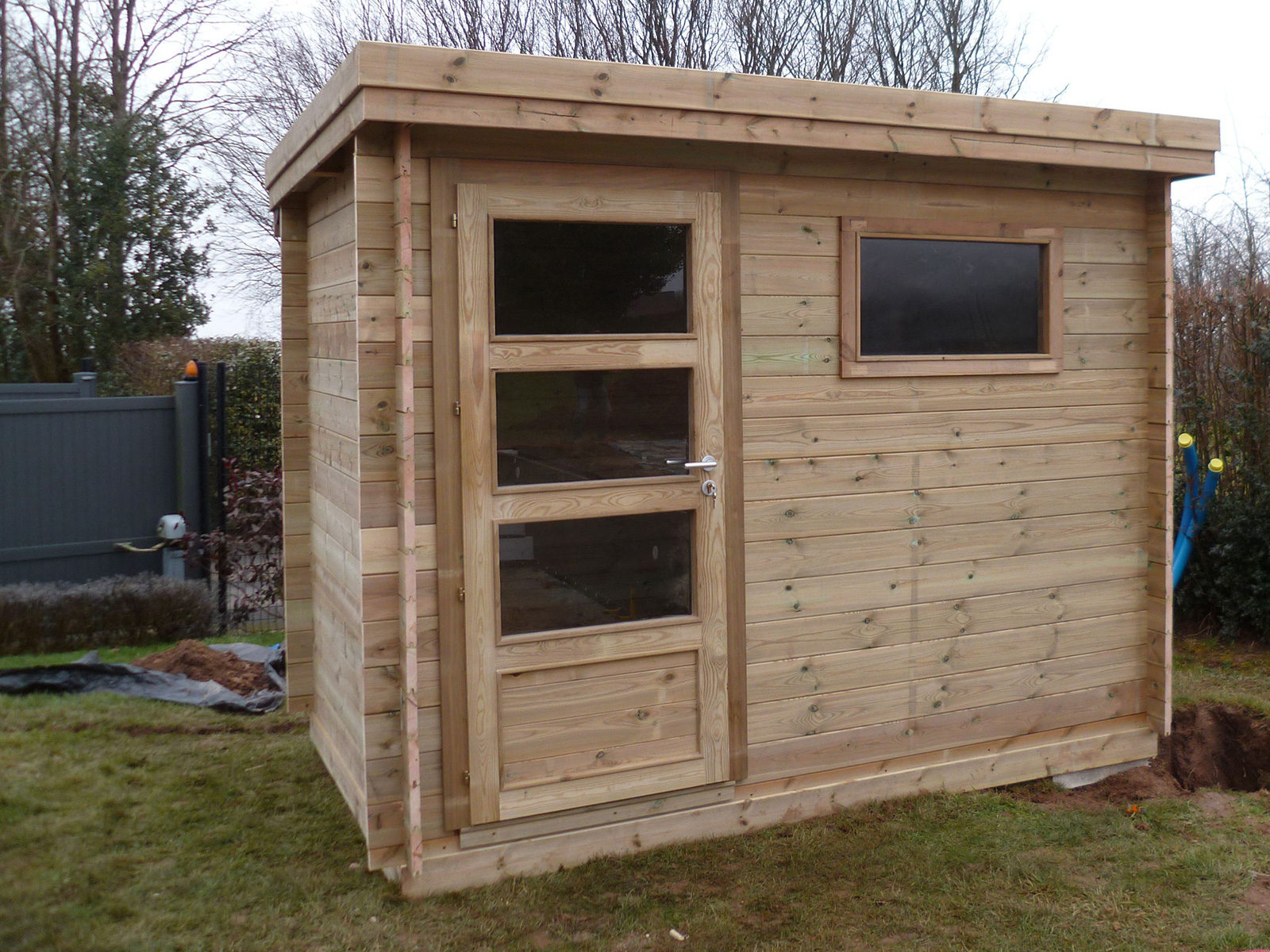 Abri Jardin Contemporain En Bois Autoclave Avec Toiture En à Abri De Jardin