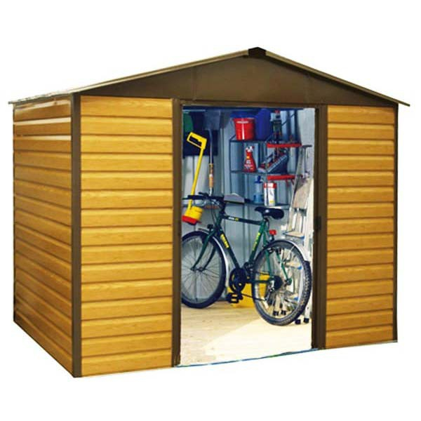 Abri Jardin Métal Aspect Bois 10,46 M2 Yardmaster + Kit D tout Abri De Jardin Métal Pas Cher