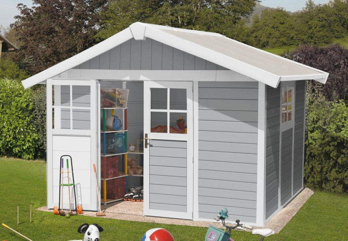 Abri Jardin Pvc, Résine Deco 7,5 Grosfillex 3,15 X 2,39 M pour Abri De Jardin Resine Pas Cher