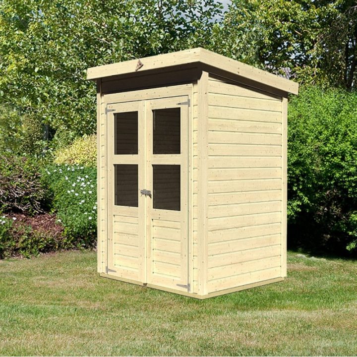 Abri Toit Plat En Bois Brut 14Mm 1,93M² Johannesburg 2 dedans Abri De Jardin Toit Plat