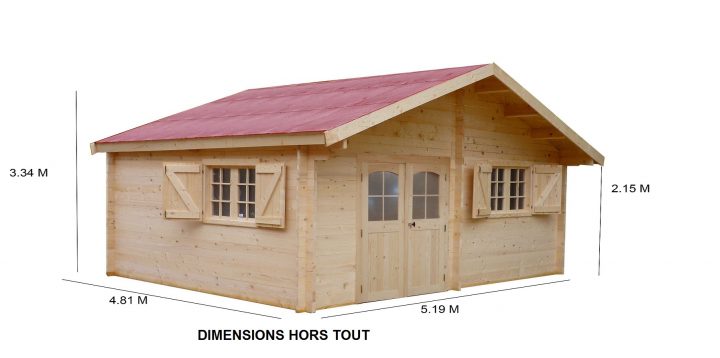 Abris De Jardin 20M2 Pas Cher pour Chalet En Bois 20M2