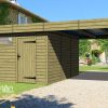 Abris De Jardin - Abri Toit Plat + Carport | Tootan | Abri avec Abris De Jardin Toit Plat