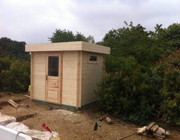 Abris De Jardin Et Chalets En Bois À Toit Plat 4 À 16 M² concernant Petit Abris De Jardin