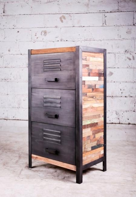 Achat Petit Meuble Industriel 3 Tiroirs. Pratique Rangement concernant Petit Meuble