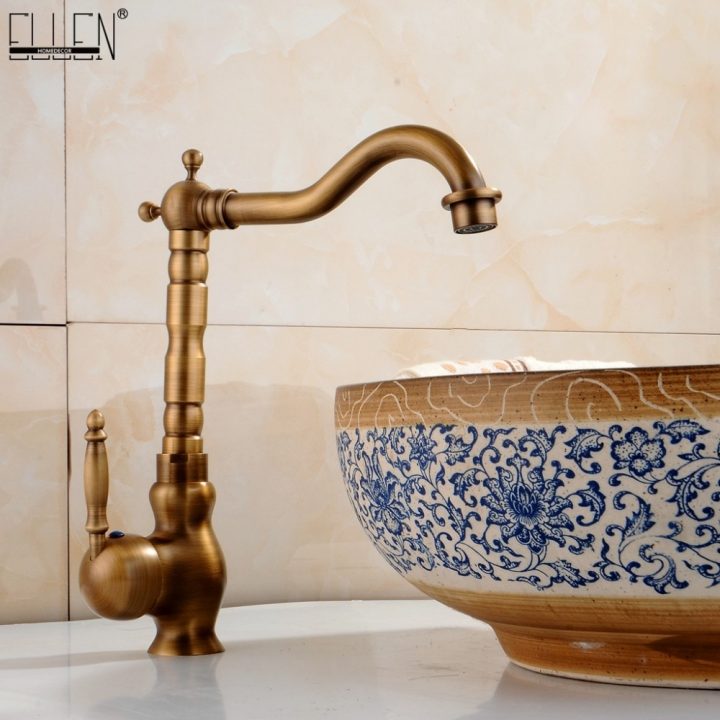 Achat Robinet Lavabo Salle De Bain Antique Bronze 360 Degrés pour Robinet Salle De Bain Pas Cher