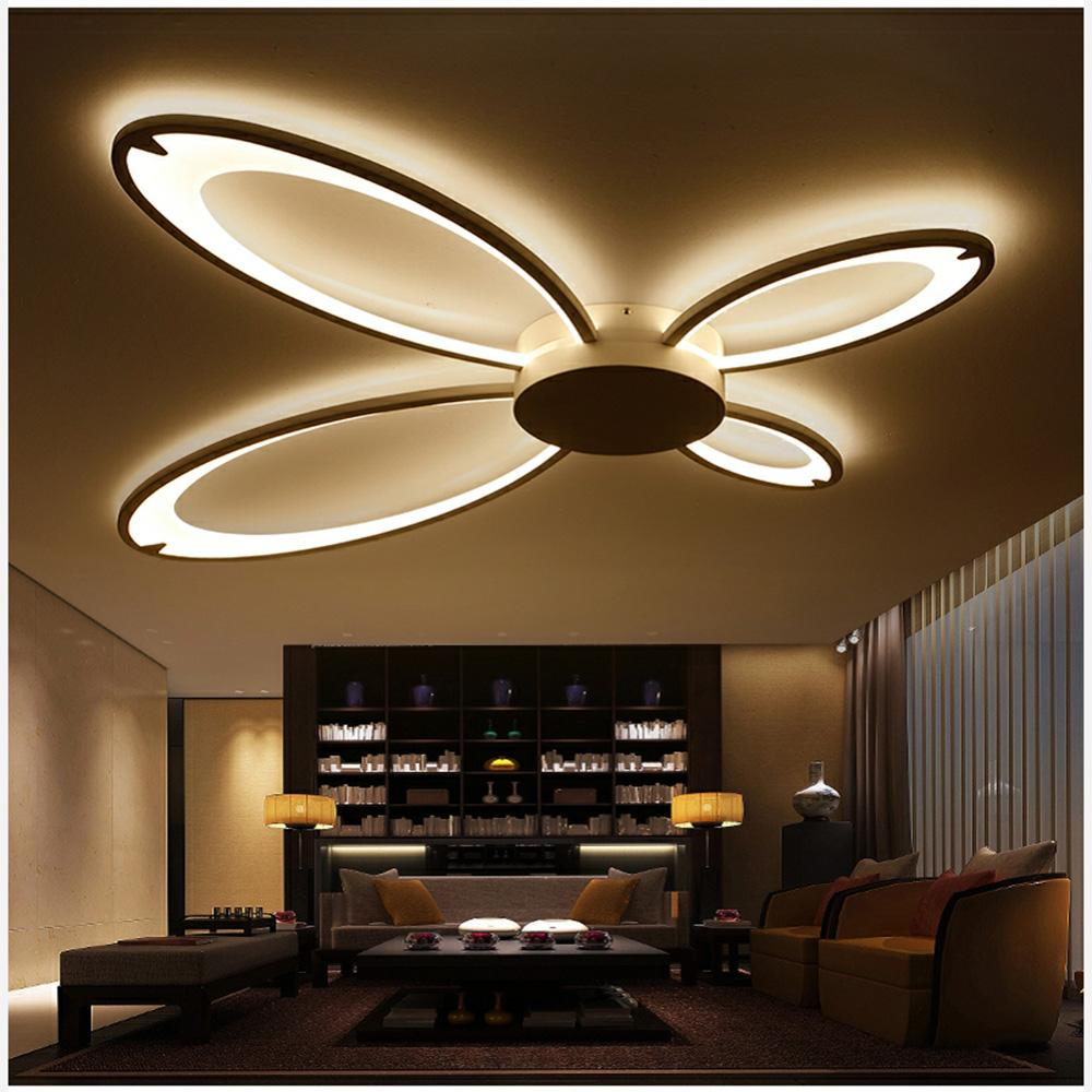 Acheter Acrylique Moderne Led Plafonniers Pour Salon Chambre Salle À Manger  Accueil Plafonnier Lampe Luminaires Livraison Gratuite De 181,17 € Du tout Plafonnier Pour Salle À Manger