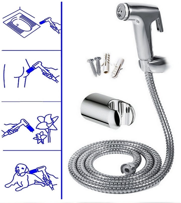 Acheter Kit Hygiène Douchette Wc + Flexible Inox + Support pour Kit Douchette Wc Castorama