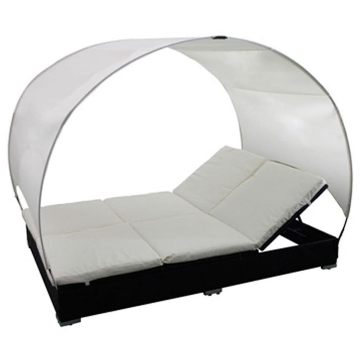 Acheter Lit De Jardin Double Résine Tressée Noir Avec avec Lit De Jardin Double