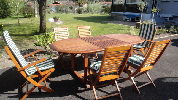 Acheter Salon De Jardin Teck - Mailleraye.fr Jardin avec River Han Teck