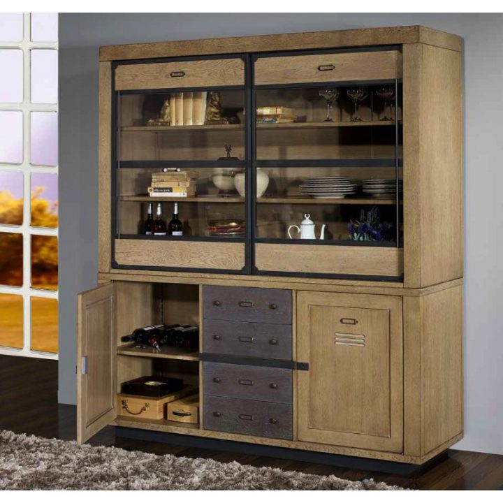 Acheter Vitrine 4 Portes 4 Tiroirs Industriel Personnalisable. tout Vitrine Meuble Acheter Vitrine 4 Portes 4 Tiroirs Industriel Personnalisable. tout Vitrine Meuble