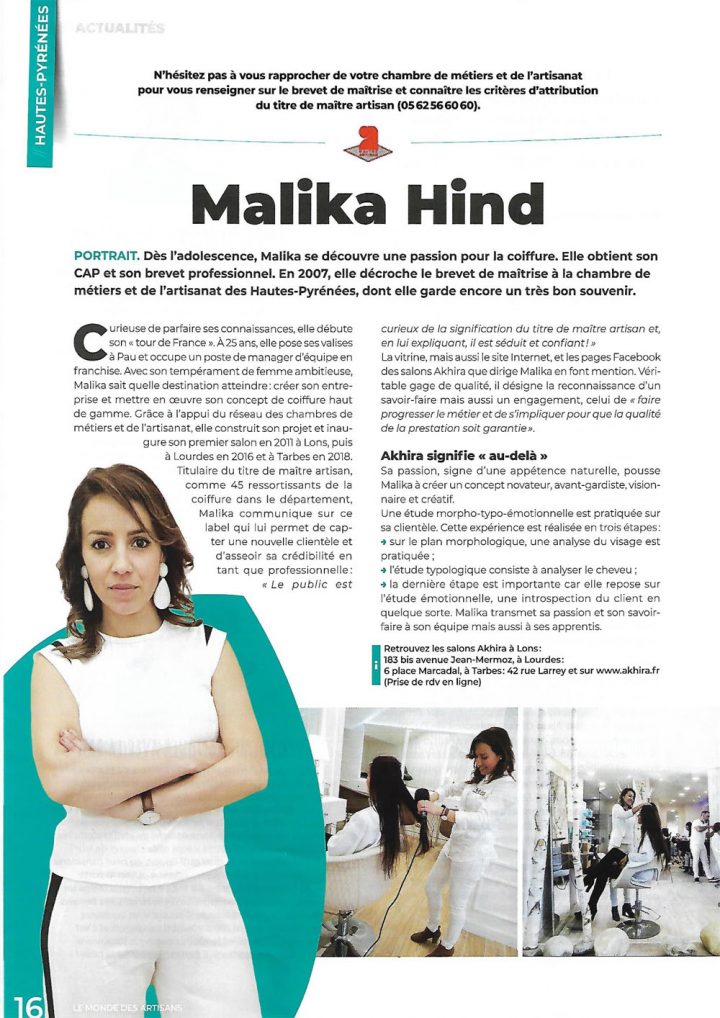 Actualités Dans La Presse Du Salon De Coiffure Akhira À Pau destiné Chambre Des Metiers Tarbes
