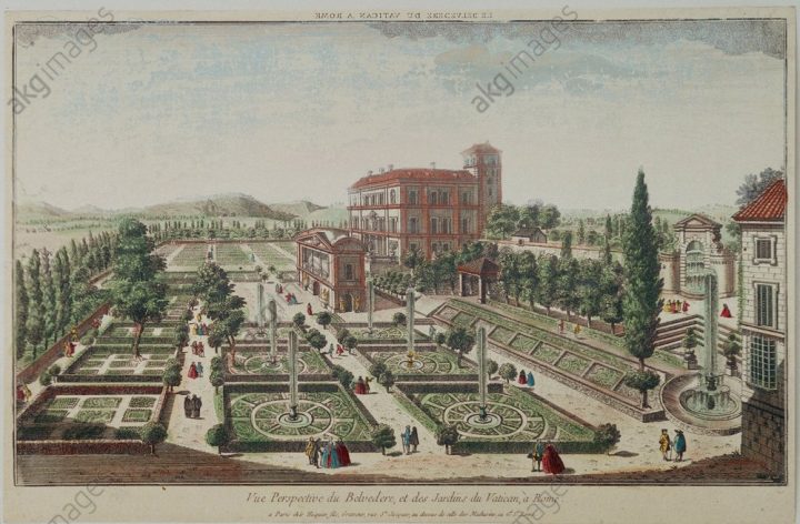 Akg-Images – Vue Perspective Du Belvedere, Et Des Jardins concernant Jardins Du Vatican Akg-Images – Vue Perspective Du Belvedere, Et Des Jardins concernant Jardins Du Vatican