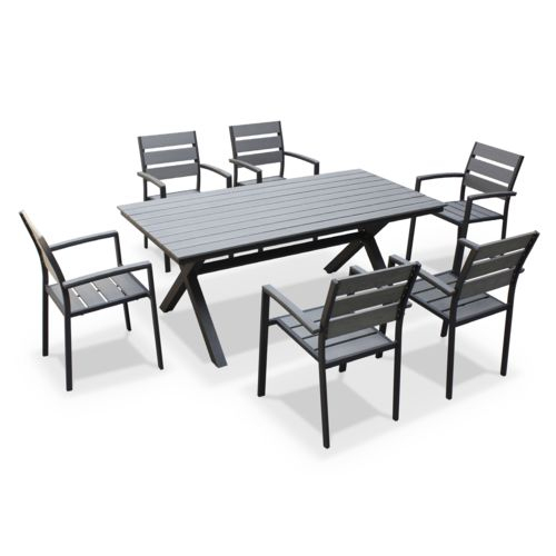 Alice'S Garden – La Crau Gris – Salon De Jardin Table pour Salon Jardin Pliable Alice'S Garden – La Crau Gris – Salon De Jardin Table pour Salon Jardin Pliable