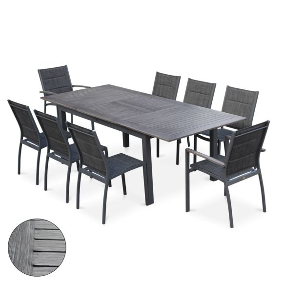 Alice'S Garden – Salon De Jardin Chicago Aluwood Effet encequiconcerne Alice Garden Salon De Jardin