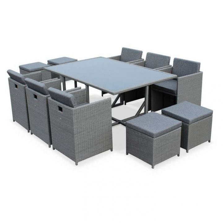 Alice'S Garden Salon De Jardin Vasto Gris Table En Résine concernant Salon De Jardin Alice Garden