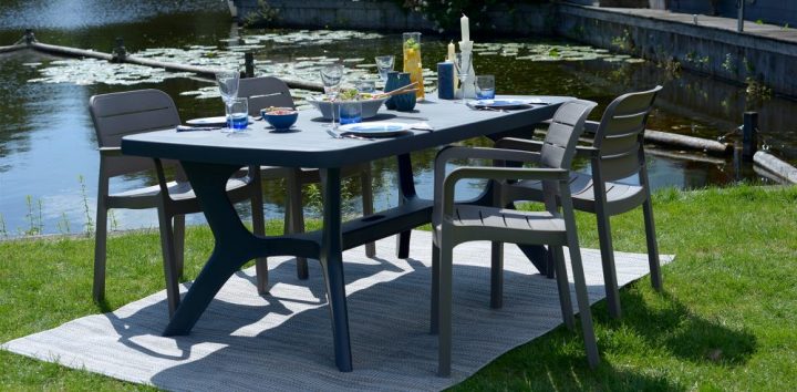 Allibert Baltimore Table De Jardin Cappuccino – Allibert encequiconcerne Table De Jardin Allibert