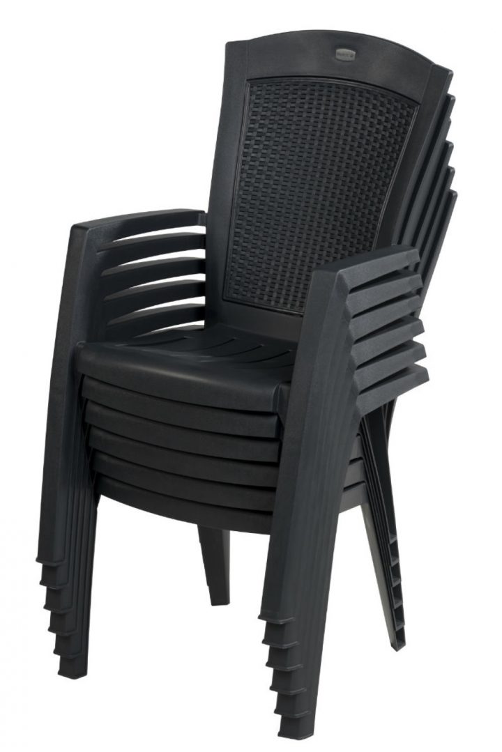 Allibert Minnesota Chaise Empilable Graphite – Allibert destiné Salon De Jardin Allibert Brico Depot