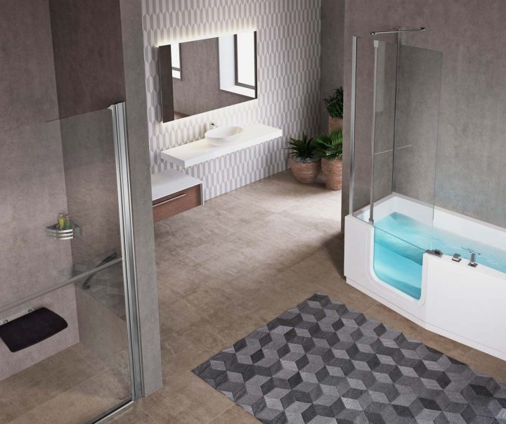 Aménagement Salle De Bain Personnes Âgées – Salle De Bain tout Douche Personne Agée
