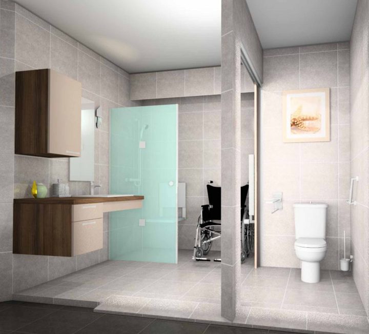 Aménagement Salle D'eau Pmr | Amenagement Salle D'eau, Salle dedans Aménagement Salle De Bain Handicapé