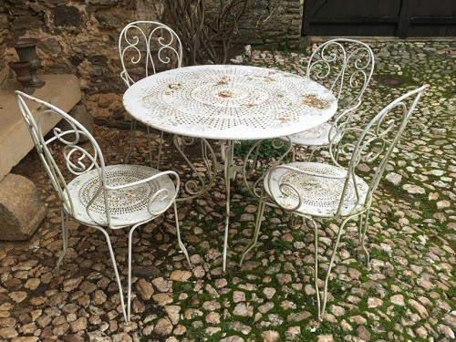 Ancien Salon De Jardin En Fer Forgé intérieur Salon De Jardin En Fer Forgé