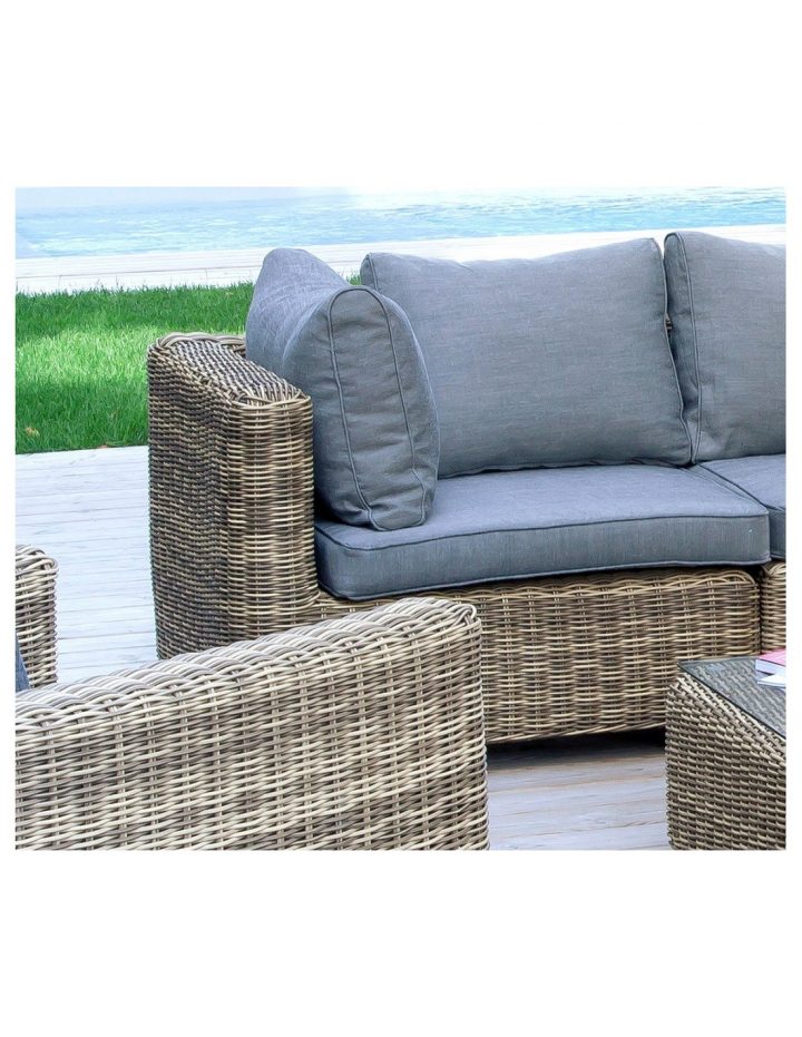 Angle Salon De Jardin Rattan Aluminium Et Résine Tressée destiné Salon De Jardin Resine Tresse