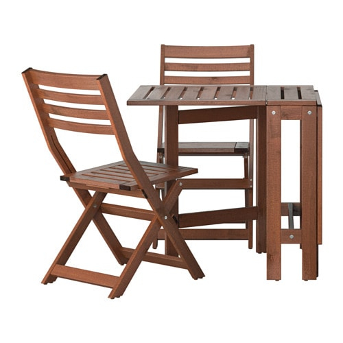 Äpplarö Table+2 Chaises Pliantes, Extérieur – Äpplarö à Chaises De Jardin Ikea