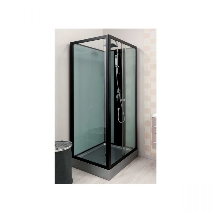 Aqua Plus – Cabine De Douche Porte Coulissante – 80 X 100 Cm concernant Cabine De Douche 80X100