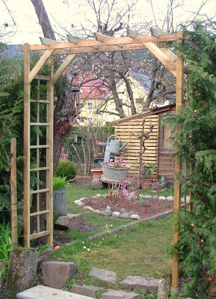 Arceau Treillage tout Arche De Jardin En Bois