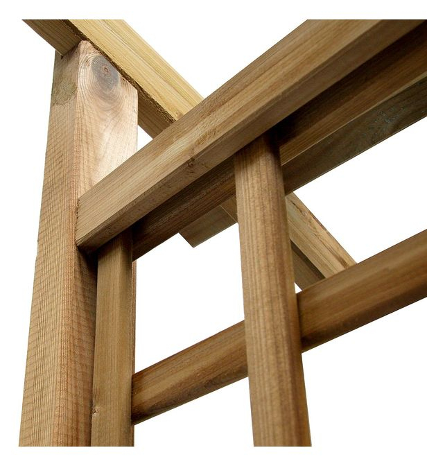 Arche De Jardin En Arc En Bois Traité, Primo Cémonjardin avec Arche De Jardin En Bois