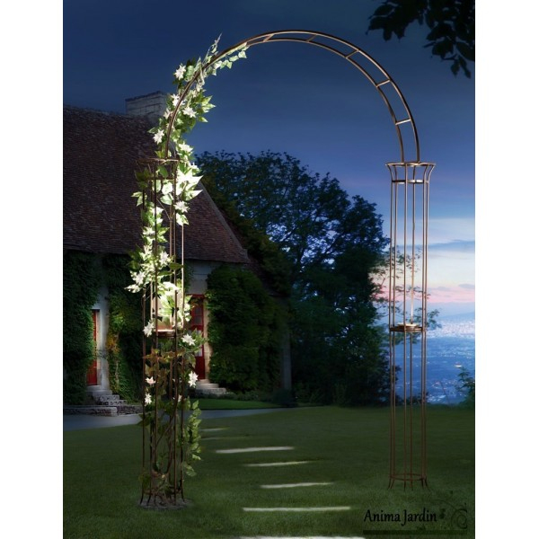 Arche En Métal, Avec Leds, Roman, Décoration Jardin En Fer encequiconcerne Arche De Jardin En Fer