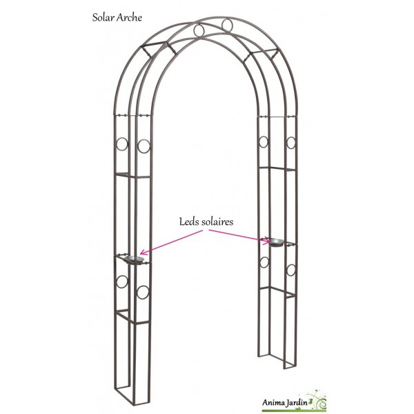 Arche En Métal, Rosier, Avec Leds, Décoration Jardin En avec Arche De Jardin Leroy Merlin