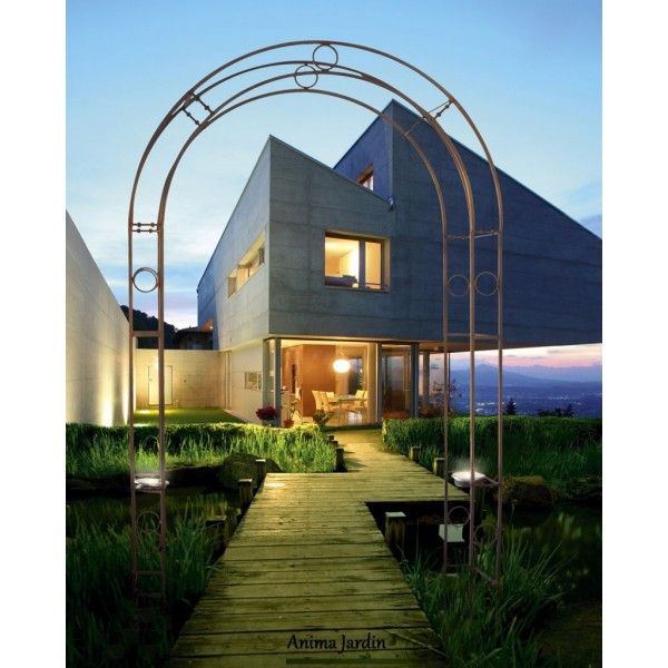 Arche En Métal, Rosier, Avec Leds, Décoration Jardin En dedans Arche De Jardin En Fer