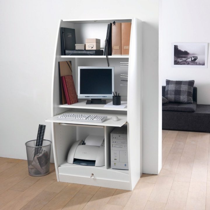 Armoire De Bureau Largeur 60 Cm intérieur Meuble Ordinateur