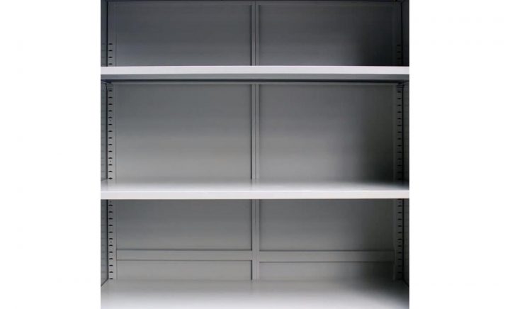 Armoire De Bureau Meuble De Classement Avec 2 Portes Et 3 Étagères  Réglables Acier Gris concernant Meuble Multicase