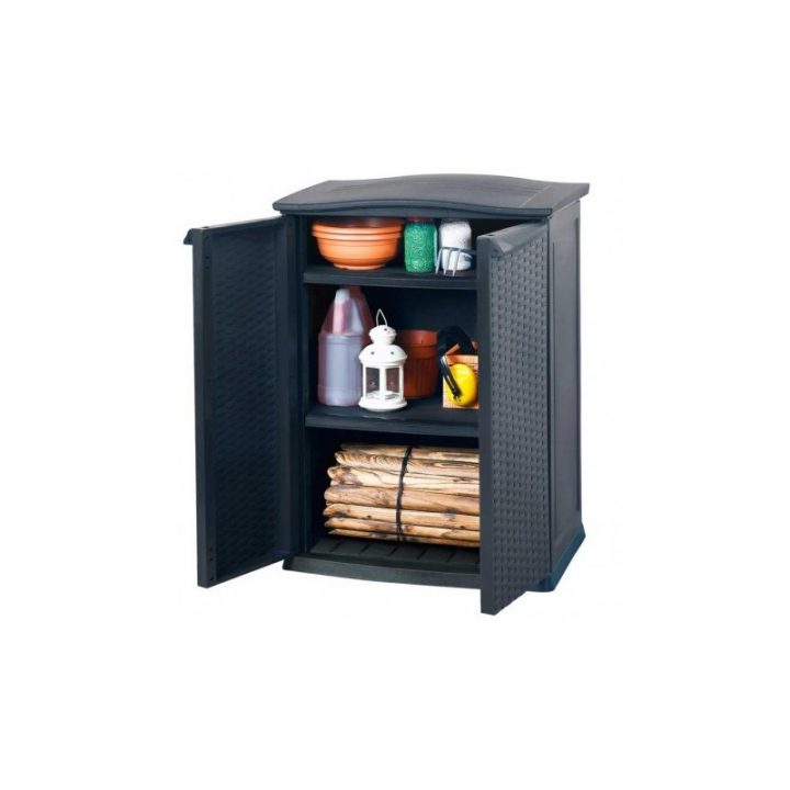 Armoire De Jardin En Résine 70X50X92Cm Anthracite concernant Armoire De Jardin Resine