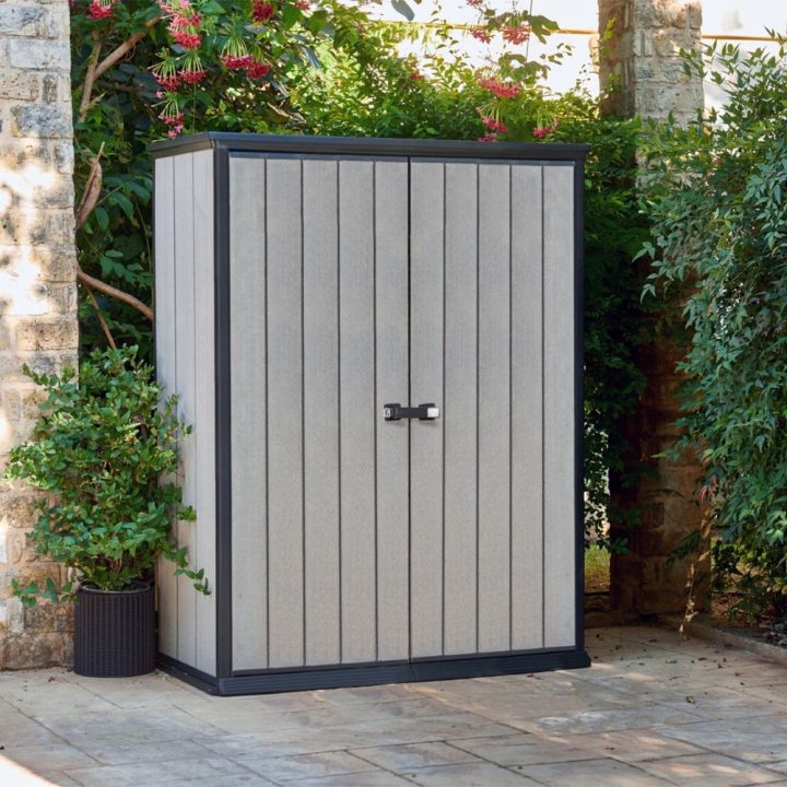Armoire De Jardin Résine Keter Brossium L139,5 H181,5 Cm concernant Abri De Jardin En Résine Keter