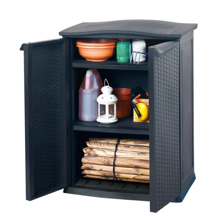 Armoire De Jardin Résine Keter Rattan L70 H92 Cm encequiconcerne Armoire De Jardin Resine